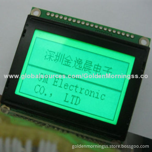 128x64 Dots Graphic LCD display Module, STN Positive, Location Hole